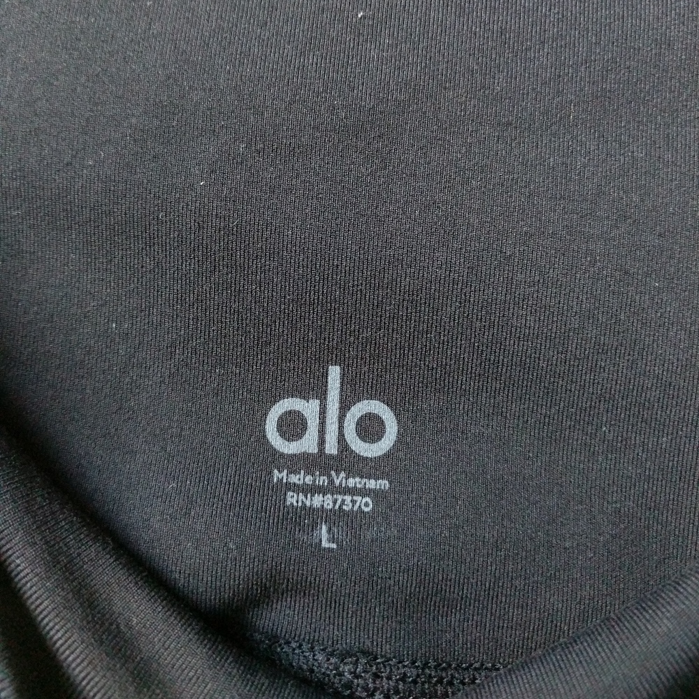 ALO Yoga High Waisted Black Wrapped Leggings - Picture 4 of 4